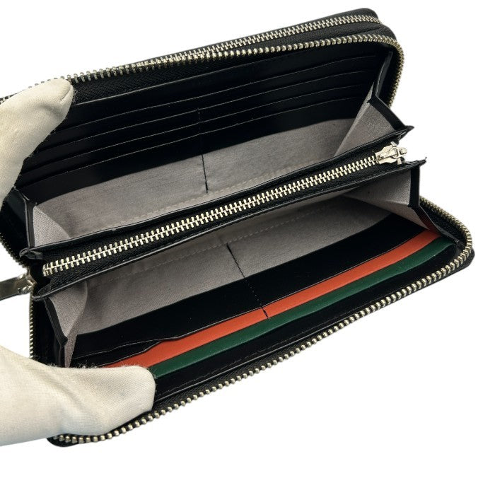 is/it イズイット レザー 長財布 メンズ レディース 大容量 ラウンドファスナー ダブルファスナー 中古 W４