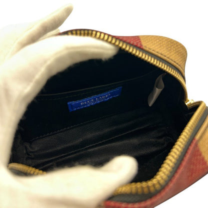 未使用品 BLUE LABEL CRESTBRIDGE ブルーレーベル クレストブリッジ ポーチ レディース チェック 小物入れ かわいい 55215-421-16 中古 W４