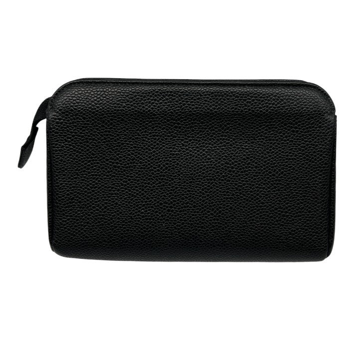 CHANEL シャネル ココマーク キャビアスキン ポーチ ブラック 小物入れ ミニ 小さめ レディース ブランド 中古 W1