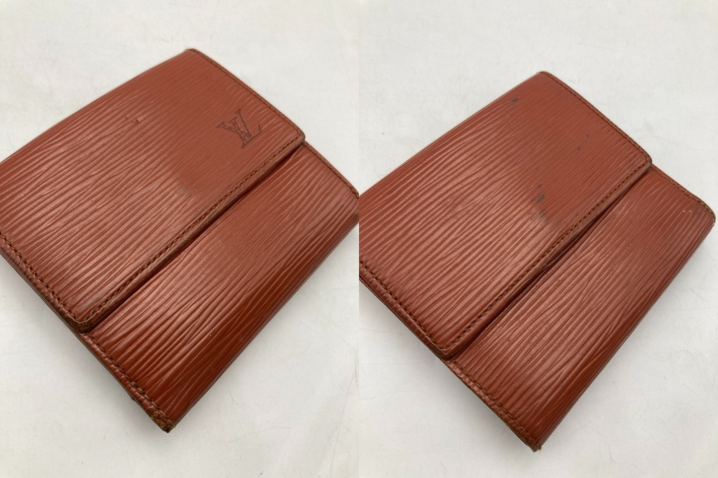 LOUIS VUITTON ルイヴィトン エピ ポルト モネ・ビエ カルト クレディ ケニアブラウン M63483 Wホック 財布 中古 D4