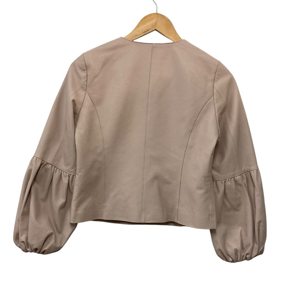 JEAN-LOUIS SCHERRER ジャン＝ルイ・シェレル 羊革 レザージャケット サイズS レディース 中古 D4