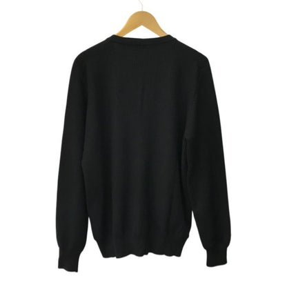 Salvatore Ferragamo フェラガモ カーディガン メンズ ウール 長袖 薄手 比翼仕立て ブラック XLサイズ 中古 T1