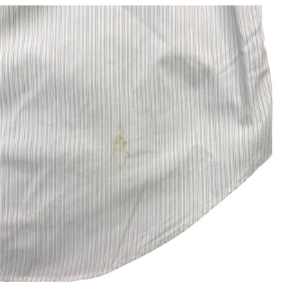 COMME des GARCONS HOMME コムデギャルソンオム シャツ メンズ 長袖 コットン ストライプ ホワイト/グレー HB-050520 中古 T1