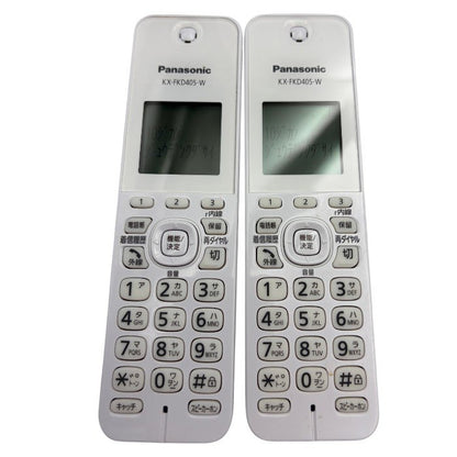 Panasonic パナソニック コードレス電話機 VE-GD27-W 子機2台付 家庭用 電話機 ホワイト ナンバーディスプレイ キャッチホンディスプレイ 中古 W４