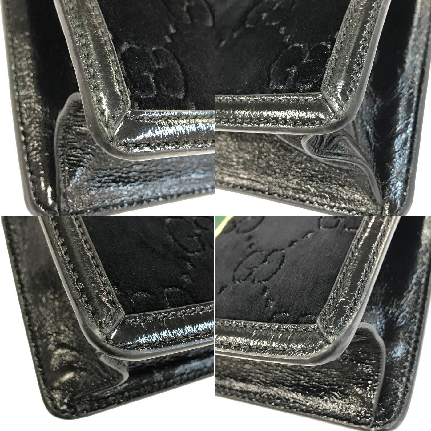 GUCCI グッチ シルヴィ ショルダーバッグ レディース ベロア GG柄 ゴールドチェーン 斜め掛け シェリー ブラック 524405 493075 中古 T1