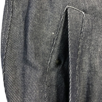 EMPORIO ARMANI エンポリオアルマーニ ジャケット メンズ コットン リネン デニム フルジップ インディゴブルー 44サイズ 3H1BD7 1D9BZ 中古 T1