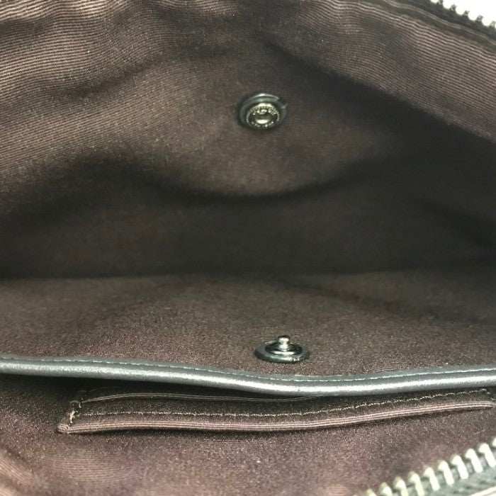 COACH コーチ クラッチバッグ メンズ PVCシグネチャー セカンドバッグ カード収納 ブラック F25520 中古 T1