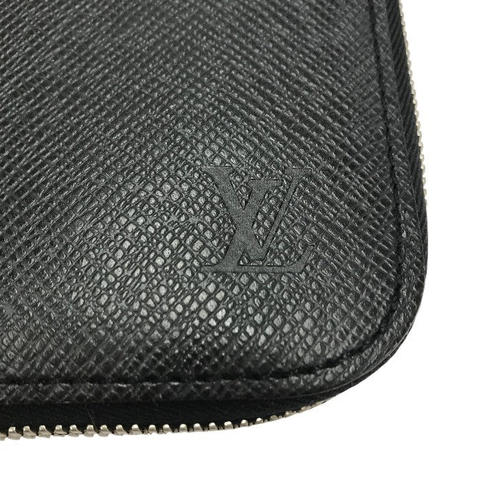 LOUIS VUITTON ルイヴィトン タイガ エテュイ 5 クラヴァット ネクタイケース メンズ ビジネス 出張 旅行 ブラック M30302 中古 T1