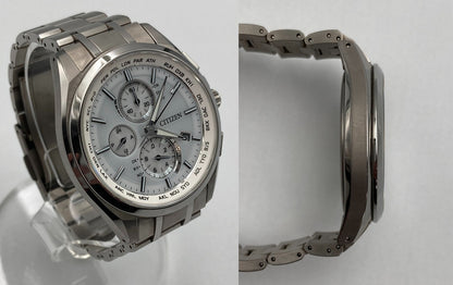 CITIZEN ATTESA シチズン アテッサ エコドライブ 電波時計 腕時計 ダイレクトフライト AT8040-57A 中古 D4