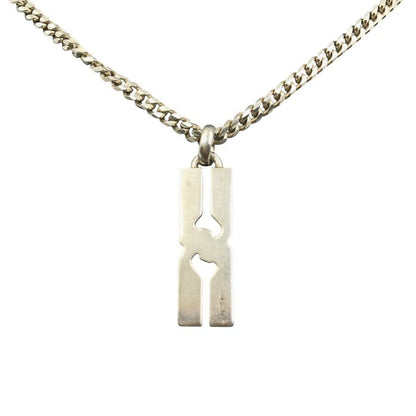 GUCCI グッチ ノットインフィニティ ネックレス シルバー925 喜平チェーン付き AG マット加工 ペンダント 中古 T1