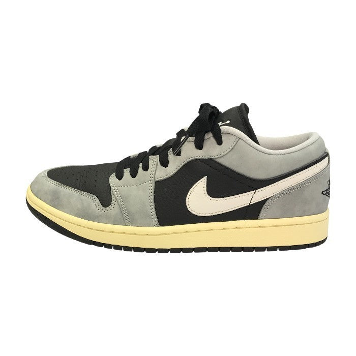 NIKE ナイキ エアジョーダン 1 LOW SE スニーカー メンズ レザー AIR JORDAN グレー/ブラック 26.0cm HQ2010-012 中古 T1