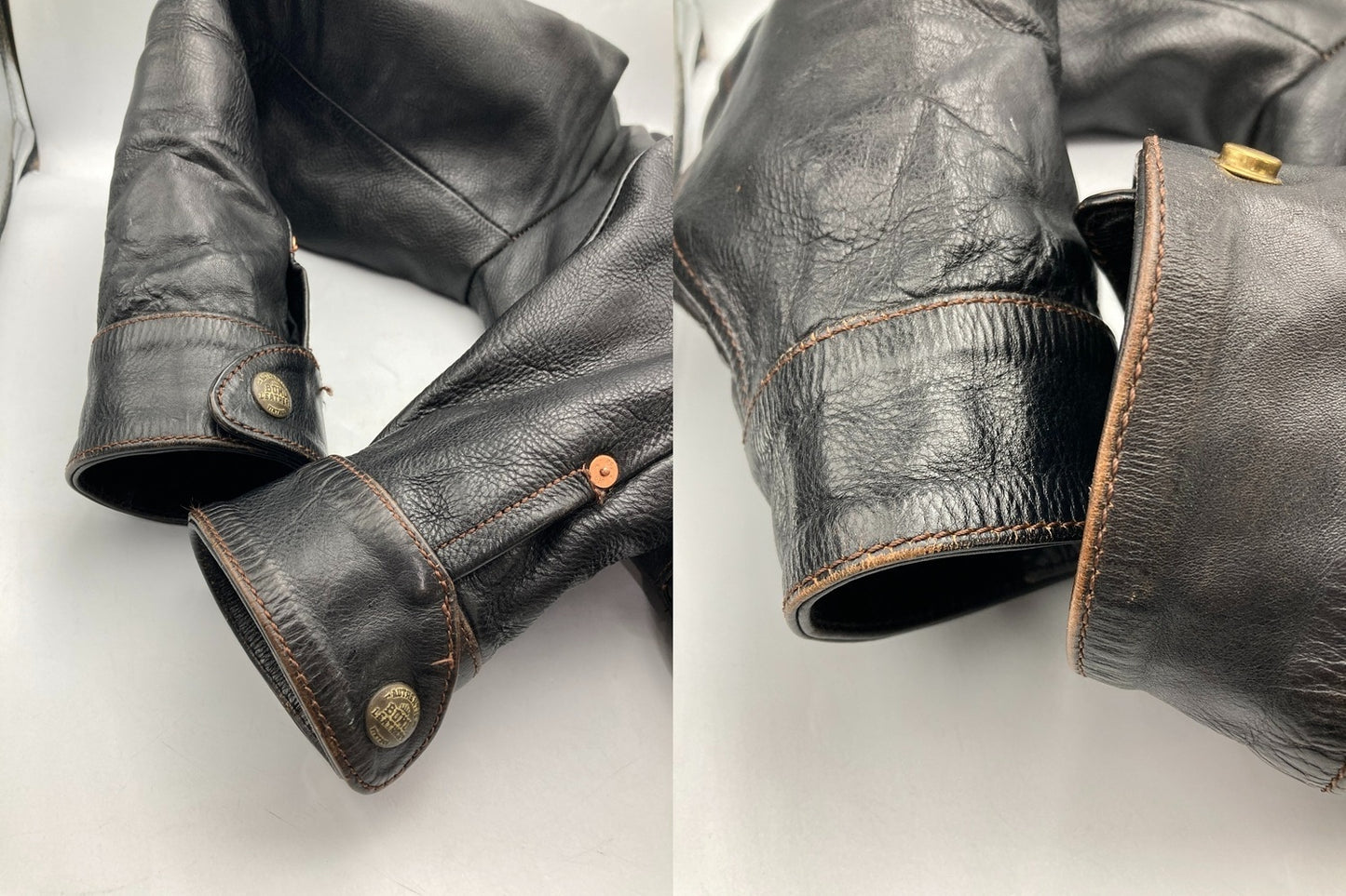 LEATHER BOMU レザーボム 馬革 ホースハイド レザージャケット サイズXL メンズ 中古 D4