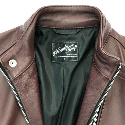 Rattle Trap ラトルトラップ シングル ライダースジャケット メンズ 秋冬 羊革 ラムレザー ブラウン Sサイズ M0513LJM201 中古 T1