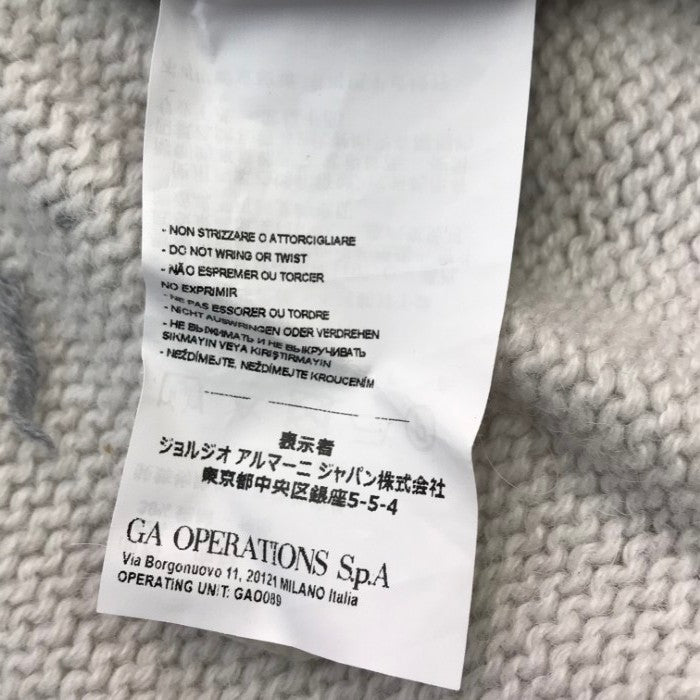 EMPORIO ARMANI エンポリオアルマーニ ニットトップス メンズ アルパカ セーター ハイネック オフホワイト S(180)サイズ 6L1MV8 1M07Z 中古 T1