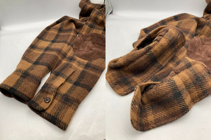 RALPH LAUREN ラルフローレン パープルレーベル キャメルヘア チェックシャツ サイズXS メンズ 中古 D4