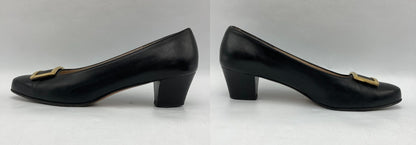 Salvatore Ferragamo サルヴァトーレフェラガモ レザー パンプス ブラック サイズ6 中古 D4