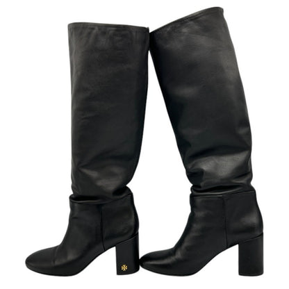 TORY BURCH トリーバーチ レザー ロングブーツ 6 1/2 (約23.5cm) ブランド レディース シューズ 靴 秋 冬 かわいい 中古 W４