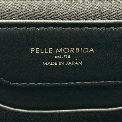 PELLE MORBIDA ペッレモルビダ ラウンドファスナー 長財布 ブラック メンズ レザー おしゃれ 小銭入れ カード入れ 中古 W４