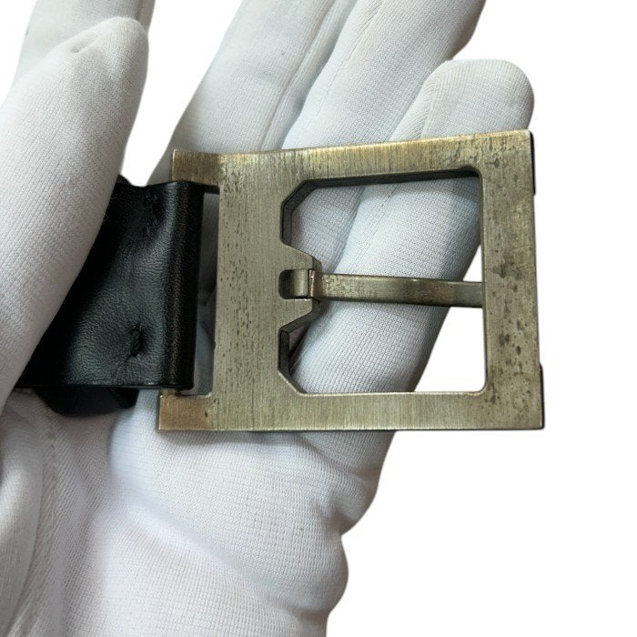 Salvatore Ferragamo サルヴァトーレ フェラガモ レザー ベルト 32インチ 本革 ブランド レディース ブラック 中古 W４