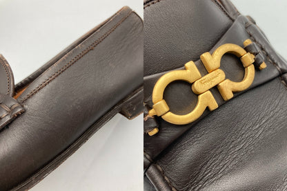 Salvatore Ferragamo サルヴァトーレフェラガモ ガンチーニ ローファー スリッポン UQ3004517 メンズ サイズ6 EE 中古 D4