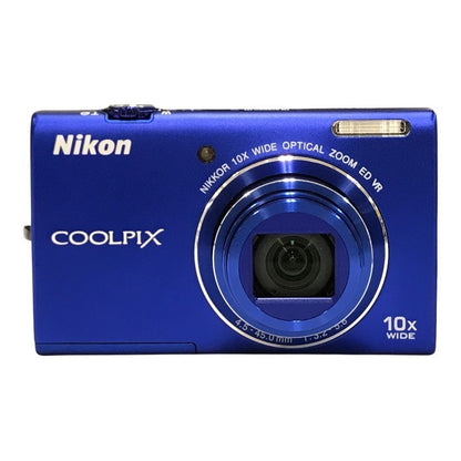 Nikon COOLPIX デジタルカメラ オーシャンブルー コンパクト スリム S6200BL 中古 T1