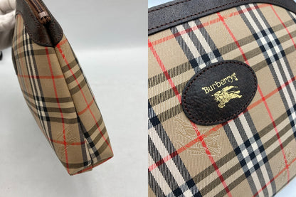 Burberrys バーバリーズ ノバチェック シャドーホース クラッチバッグ 中古 D4