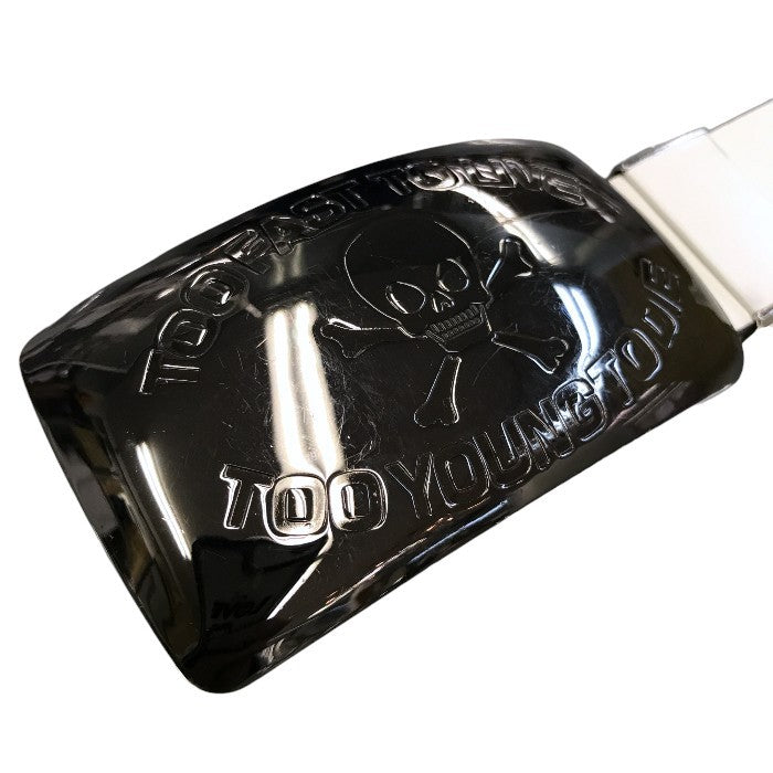 Vivienne Westwood MAN ヴィヴィアンウエストウッドマン ベルト メンズ レザー トップ式 スカル チェック ホワイト/ブラック 中古 T1