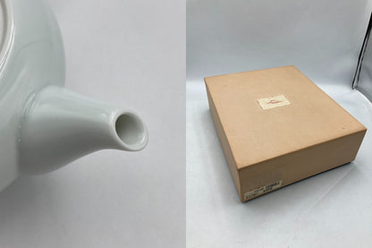 深川製磁 紅白花結び 急須茶器 中古 D4