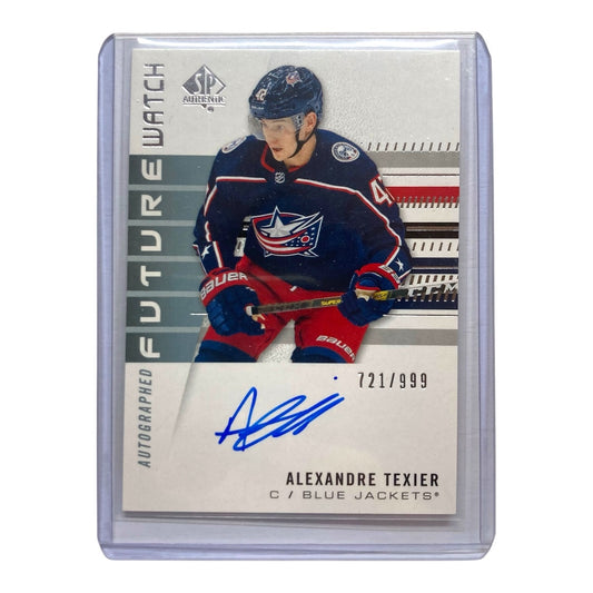 UPPER DECK NHLカード SP AUTHENTIC ALEXANDRE TEXIER BLUE JACKETS 721/999 #182 中古 IT2