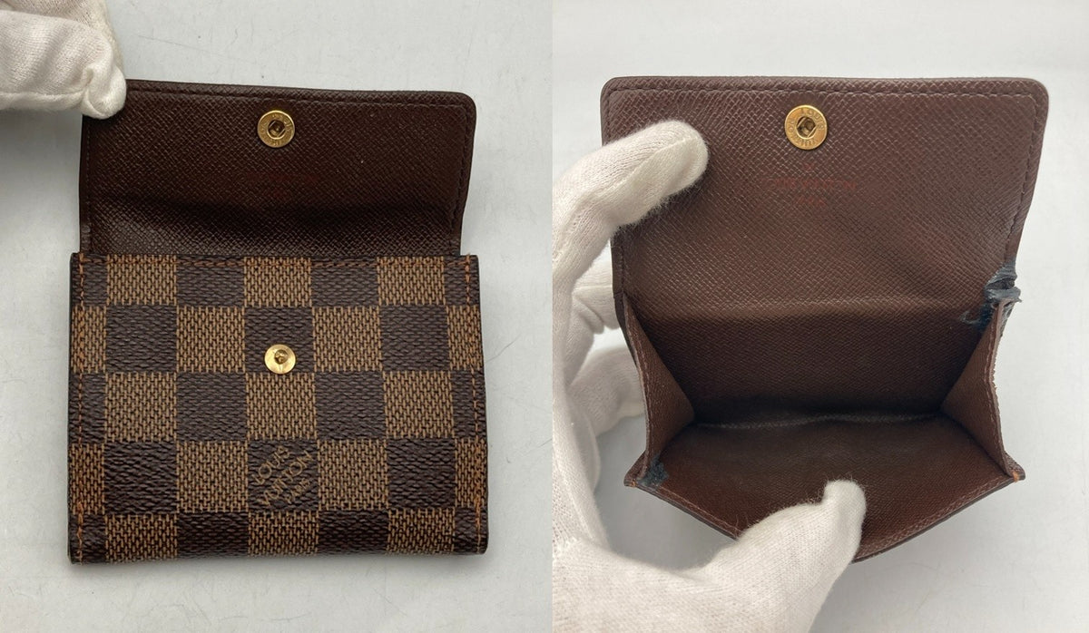 LOUIS VUITTON ルイヴィトン ダミエ エベヌ ラドロー コインケース ブラウン N62925 中古 D4