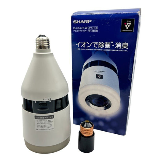 シャープ イオン発生機 高濃度プラズマクラスター25000搭載 トイレ用天井設置型 ホワイト系 IG-GTA20-W SHARP 家電 E26 電球色相当 中古 W４