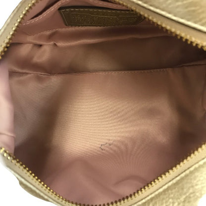 COACH コーチ ミニボストンバッグ レディース レザー ハンドバッグ オプアート メタリックゴールド 45524 中古 T1