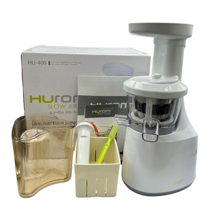 HUROM ヒューロム スロージューサー HU-400 調理家電 フルーツ 野菜 ジュース 中古 W４