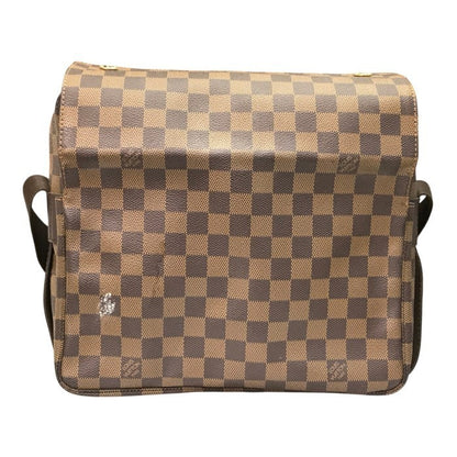 LOUIS VUITTON ルイヴィトン ダミエ エベヌ ナヴィグリオ ショルダーバッグ ユニセックス 斜め掛け 2重フラップ ブラウン N45255 中古 T1