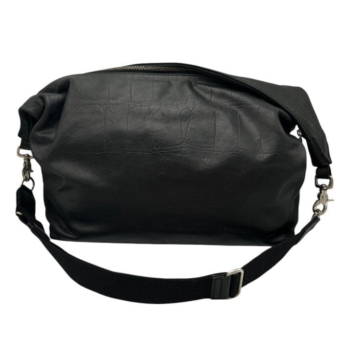 Daniel＆Bob ダニエル＆ボブ レザー ショルダーバッグ 2WAY メンズ 大きめ クロコ調 通勤 中古 W４