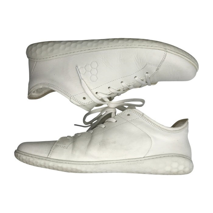 VIVOBAREFOOT GEO COURT III スニーカー メンズ ローカット ソフトレザー ジオコート ホワイト EU43サイズ 中古 T1