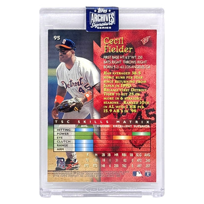 未開封品 TOPPS MLBカード STADIUM CLUB CECIL FIELDER DETROIT TIGERS /83 #95 中古 IT1
