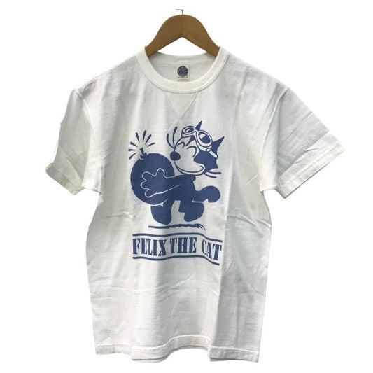 TOYS McCOY トイズマッコイ Tシャツ メンズ コットン 半袖 FELIX THE CAT フェリックス プリント ホワイト/ブルー Mサイズ 中古 T1