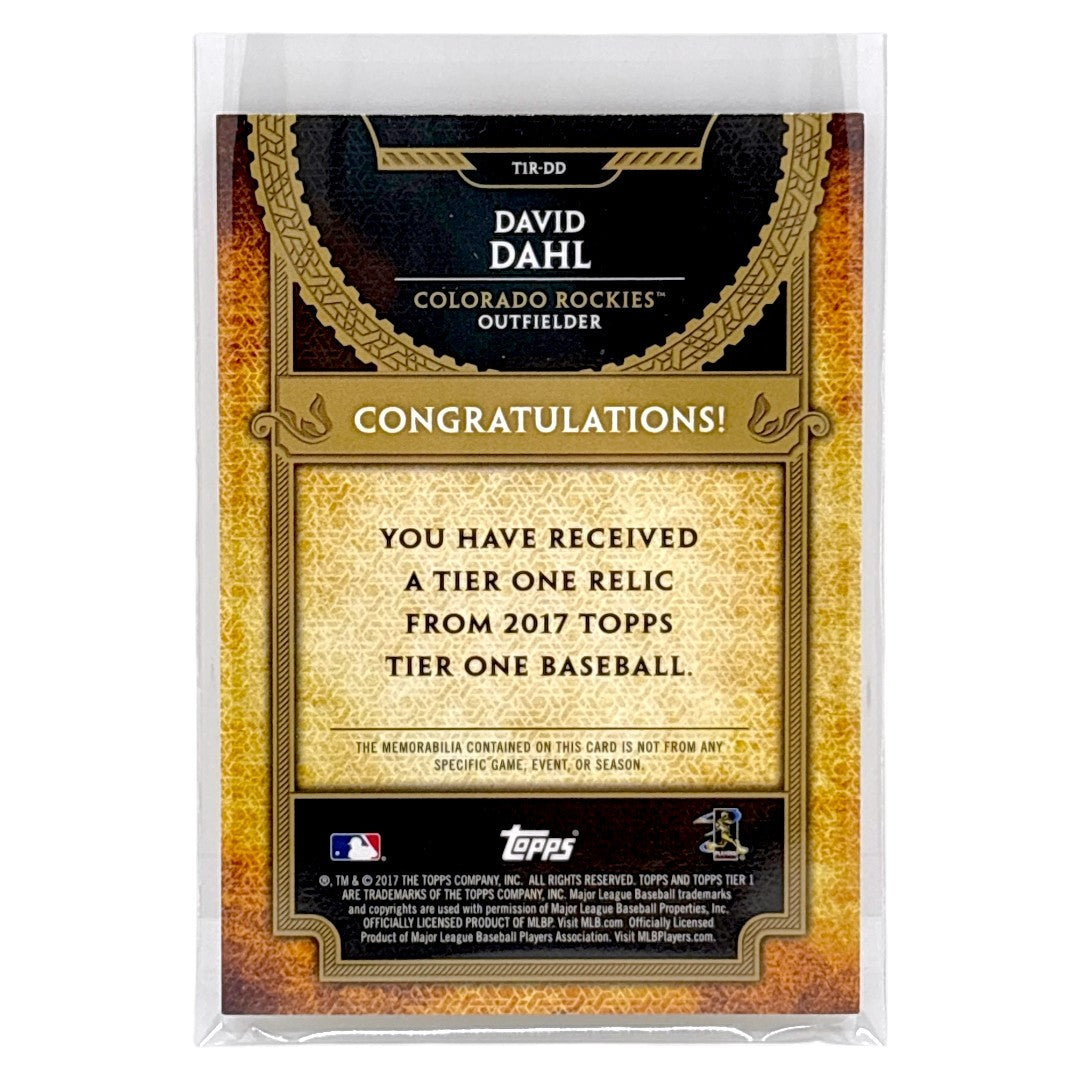 TOPPS MLBカード TIER ONE DAVID DAHL COLORADO ROCKIES /331 #T1R-DD 中古 IT1