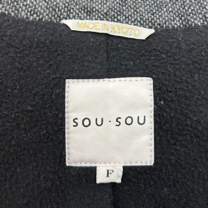 SOUSOU ソウソウ 角袖外套 短丈 コート F アウター レディース 冬 日本製 京都 中古 W４