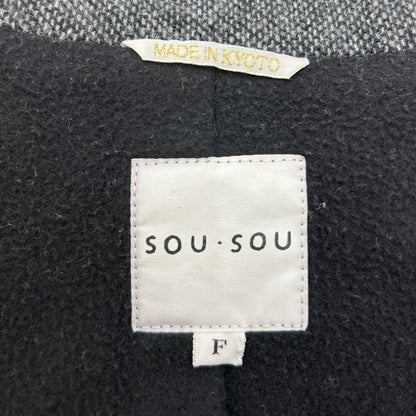 SOUSOU ソウソウ 角袖外套 短丈 コート F アウター レディース 冬 日本製 京都 中古 W４