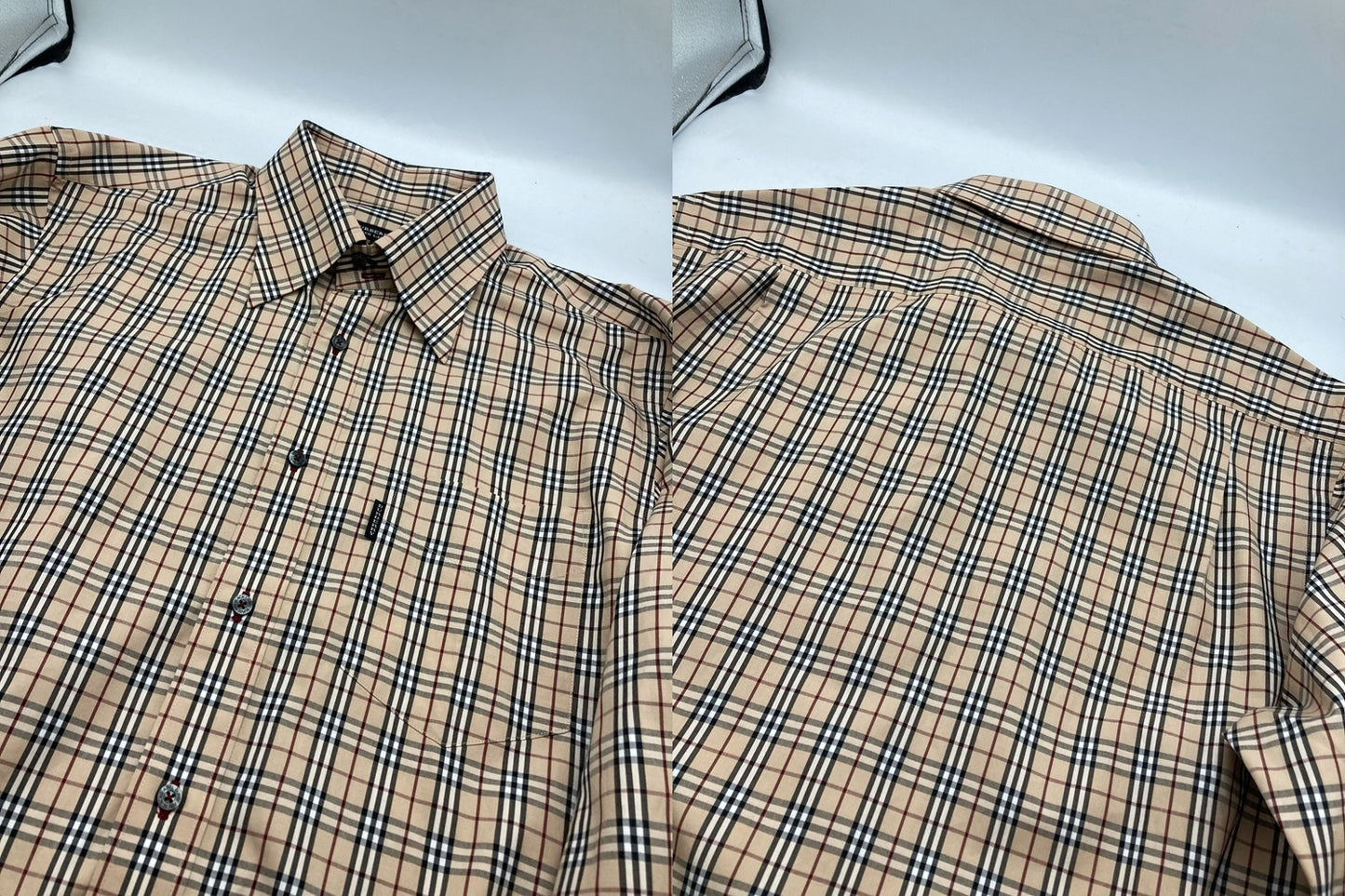 BURBERRY BLACK LABEL バーバリー ブラックレーベル ノバチェック 長袖シャツ サイズ3 メンズ BMW90-902 中古 D4
