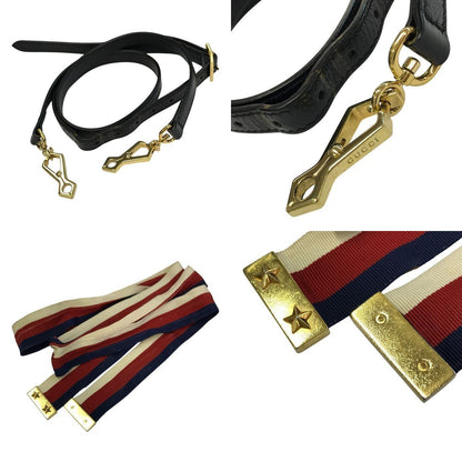GUCCI グッチ シルヴィ ショルダーバッグ レディース ベロア GG柄 ゴールドチェーン 斜め掛け シェリー ブラック 524405 493075 中古 T1