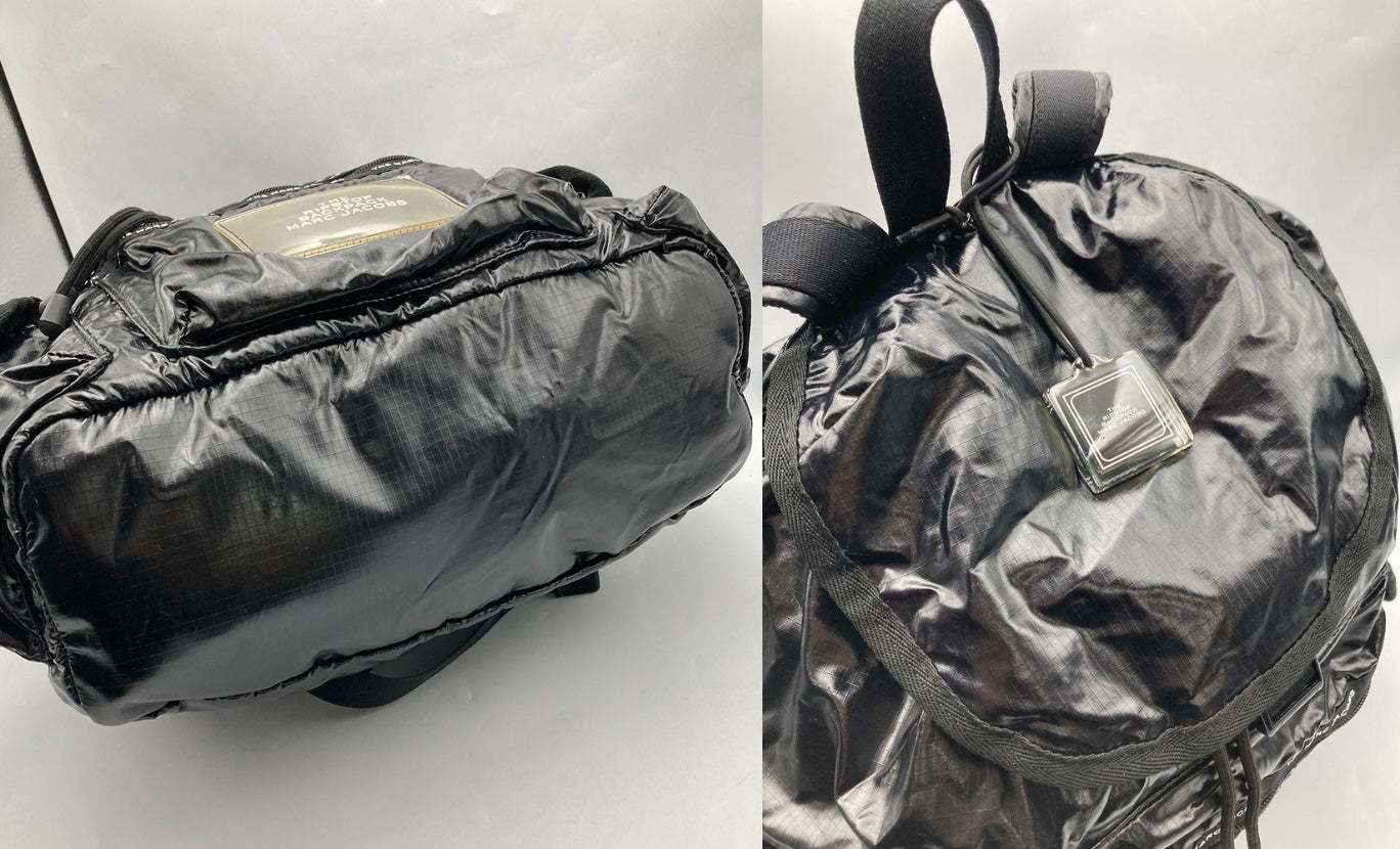 MARC JACOBS マークジェイコブス ザ リップストップ バックパック リュックサック ブラック 中古 D4