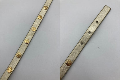 TORY BURCH トリーバーチ ダブルラップ ロゴ スタッズ ブレスレット 中古 D4