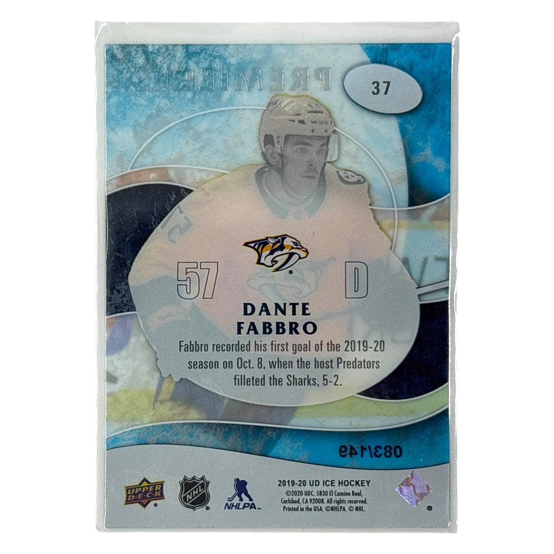 UPPER DECK NHLカード ICE DANTE FABBRO NASHVILLE PREDATORS /149 #37 中古 IT1