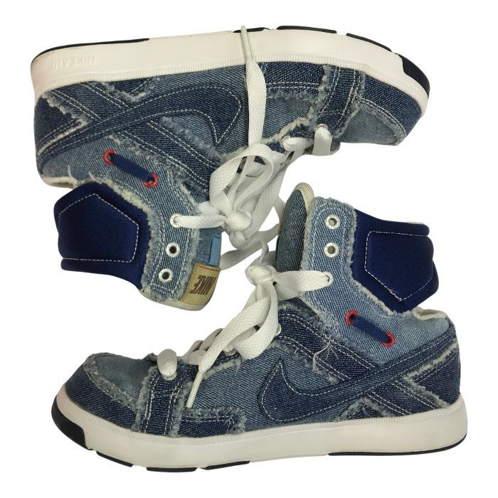 NIKE ナイキ エア トゥループ2 スニーカー レディース ミッドカット デニム ダンス 軽量 ブルー 23.0cm 441839-400 中古 T1