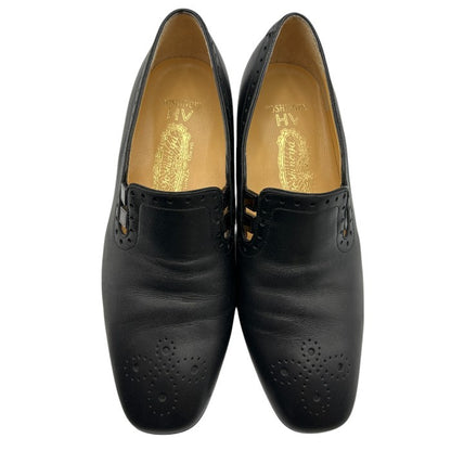 GINZA Yoshinoya 銀座ヨシノヤ レザー パンプス 20.5cm 67402-VG 本革 レディース 小さめ ブラック 靴 シューズ 中古 W４