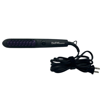 ヤーマン DAFNI nano ダフニナノ ブラシ型ヘアアイロン ブラック パープル DH1.6N YA-MAN 家電 ヘアケア うねり パサつき 中古 W４