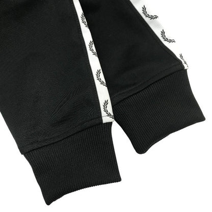 FRED PERRY フレッドペリー トラックジャケット レディース ジャージ サイドテープ ブラック UK10サイズ SJ8135 中古 T1